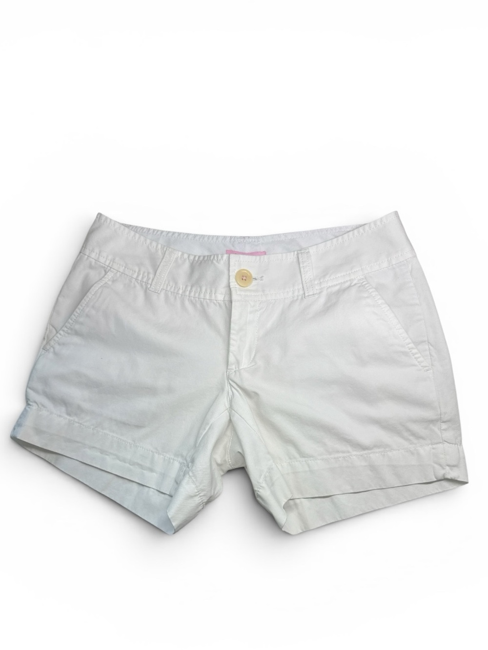 Lilly Pulitzer White Rolled-Hem Cotton Shorts